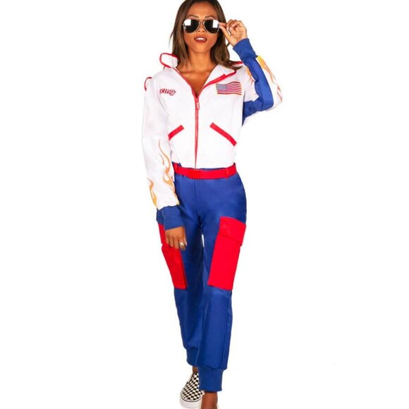 Tipsy Elves Red, White, and Blue Jumpsuit - Picture 1 of 2